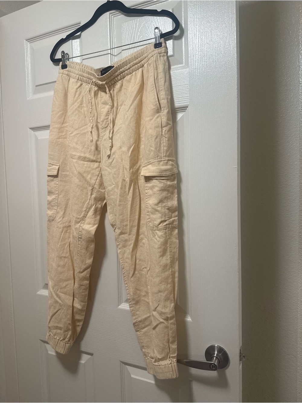 Banana Republic Women’s Pull-on Drawstring Linen Blend Cargo Pants - Picture 2 of 10